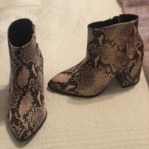 Snakeskin Booties